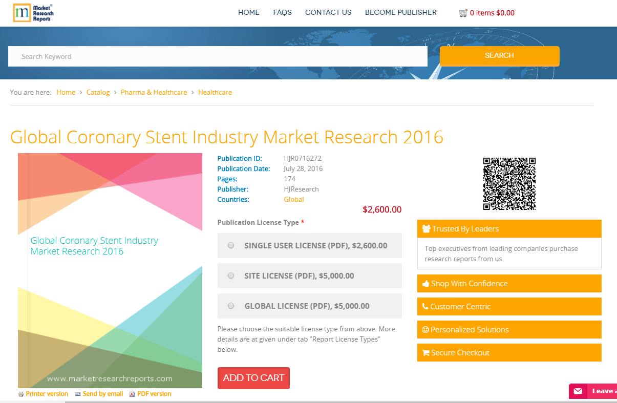 Global Coronary Stent Industry Market Research 2016