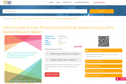 China Crystalline Solar Photovoltaics PV Panel Systems Indus'