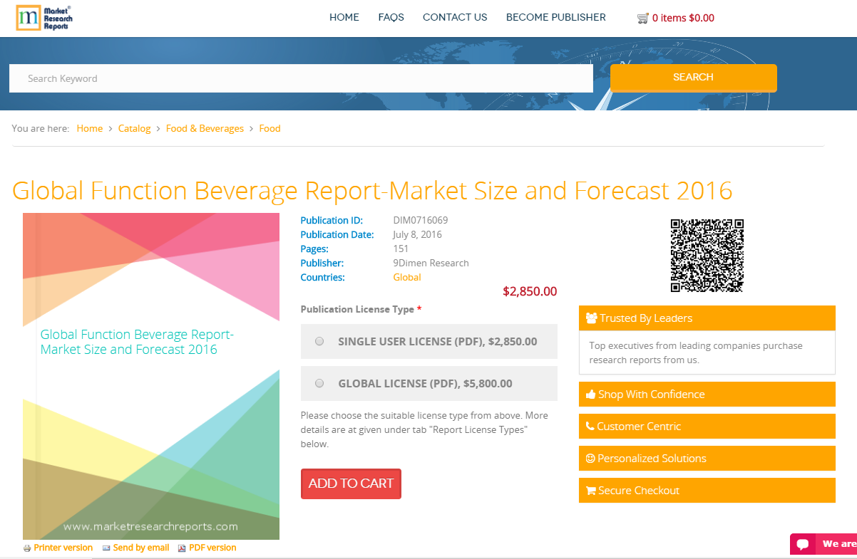 Global Function Beverage Report - Market Size and Forecast