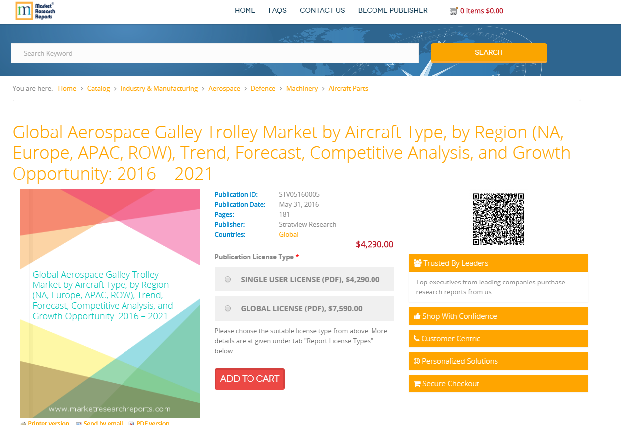 Global Aerospace Galley Trolley Market by Aircraft