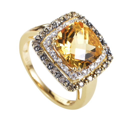 LeVian Yellow Gold Diamond Gemstone Ring'