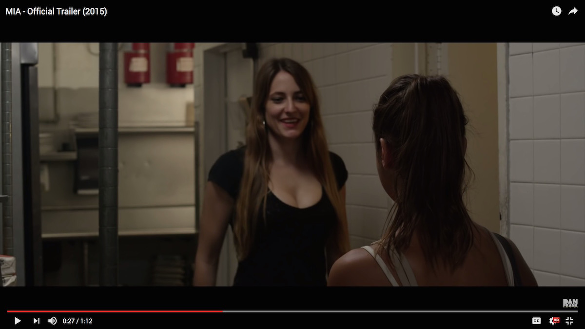 Actress Tania Serrano as Katie (left) in the short film Mia