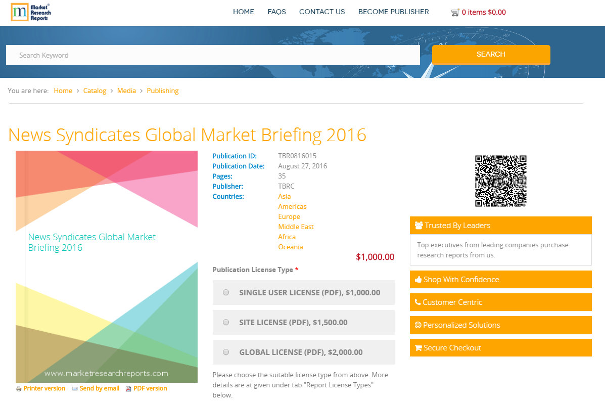 News Syndicates Global Market Briefing 2016'