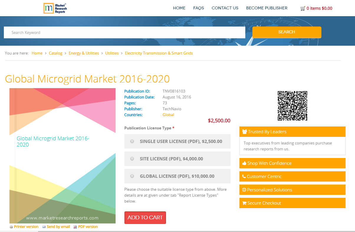 Global Microgrid Market 2016 - 2020'