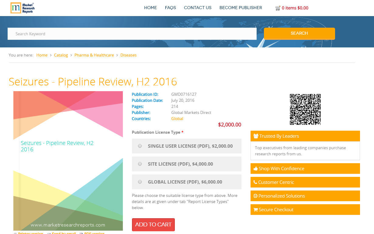 Seizures - Pipeline Review, H2 2016