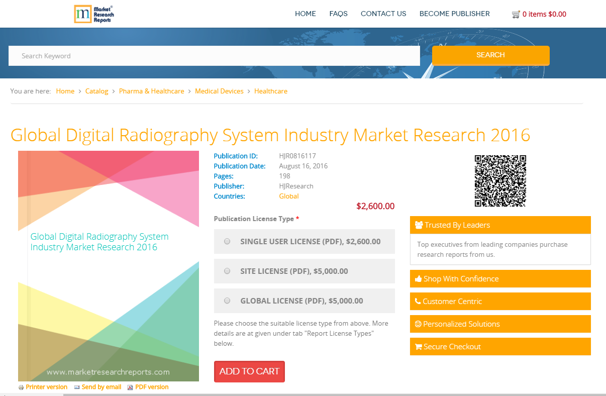 Global Digital Radiography System Industry Market Research