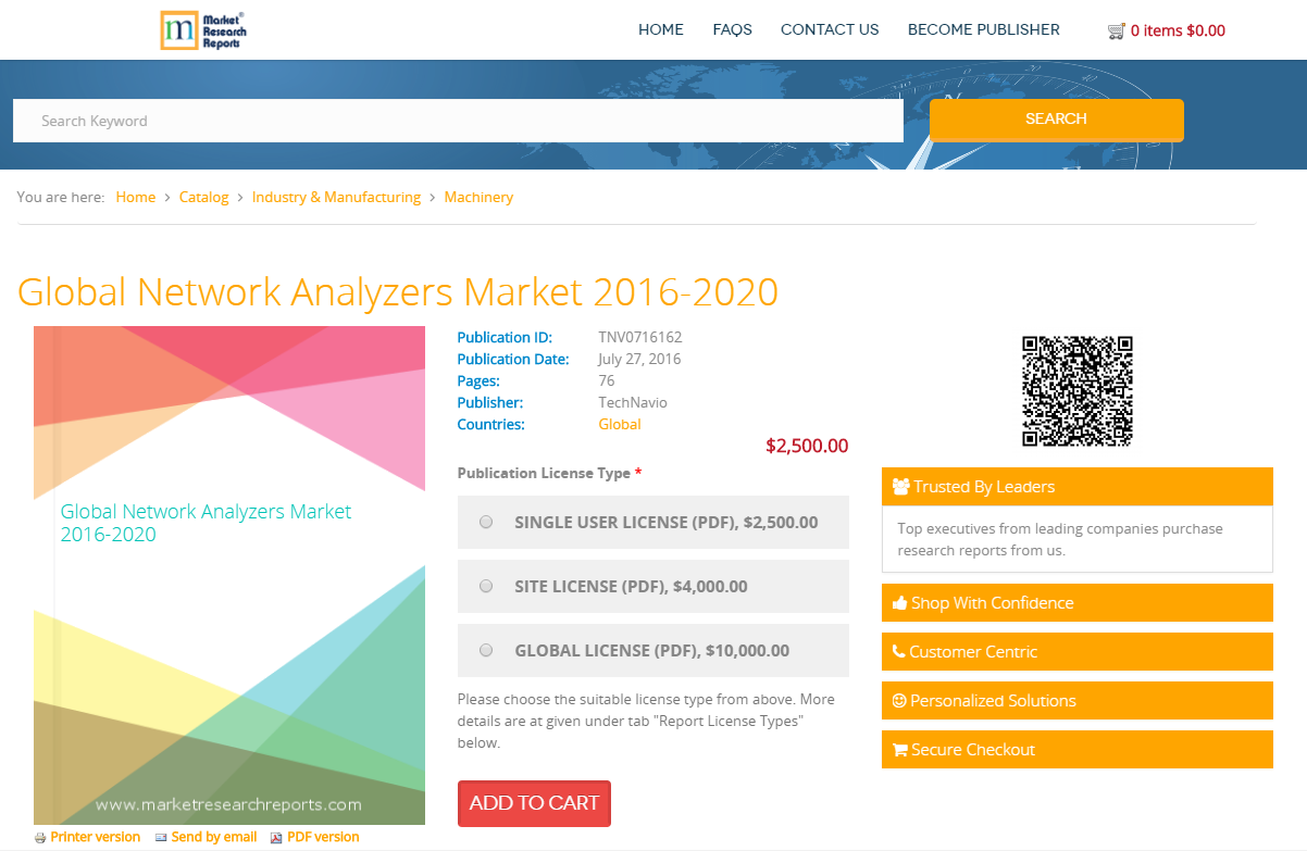 Global Network Analyzers Market 2016 - 2020