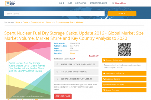 Spent Nuclear Fuel Dry Storage Casks, Update 2016'