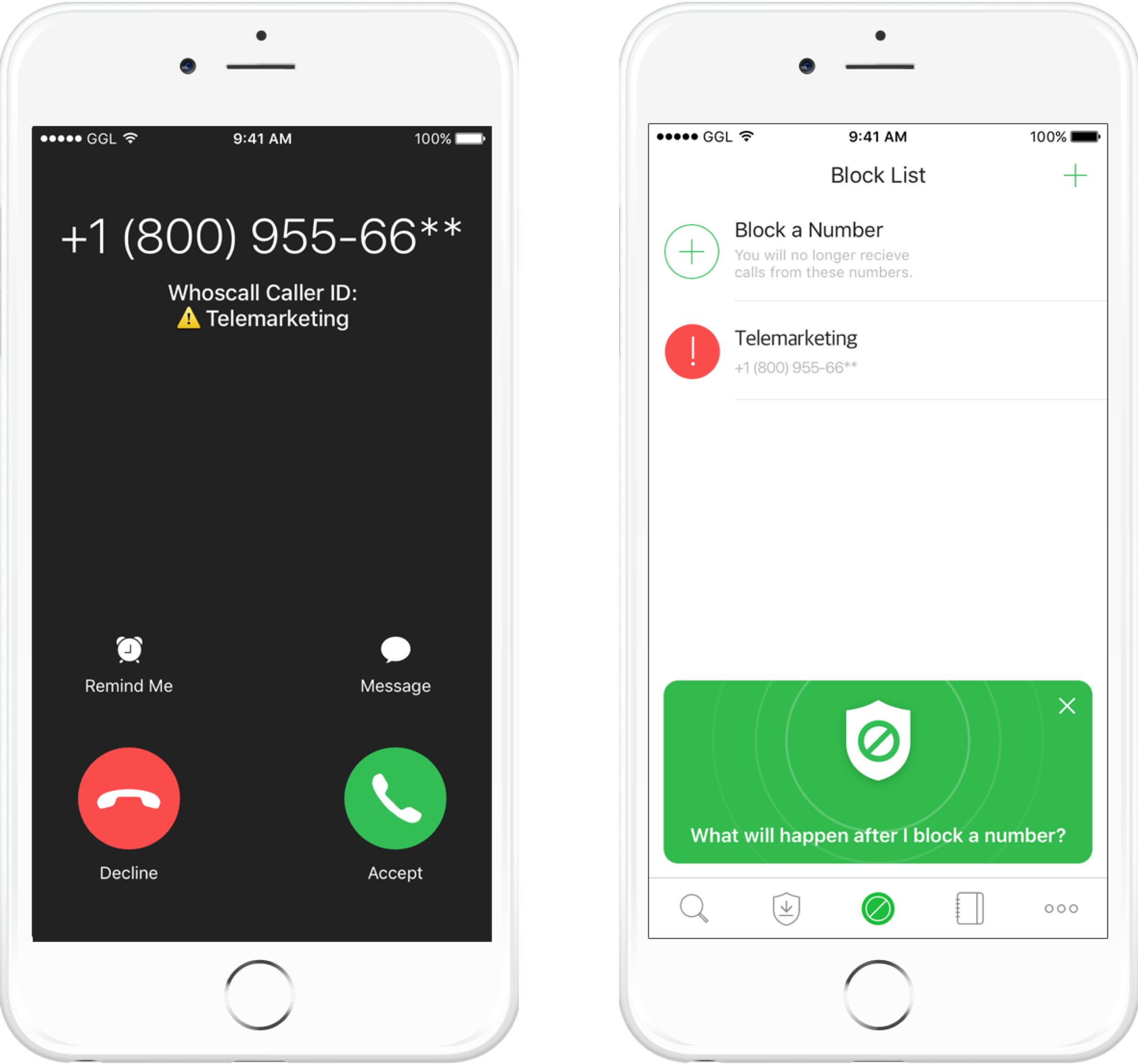 Whoscall iOS 10 UI
