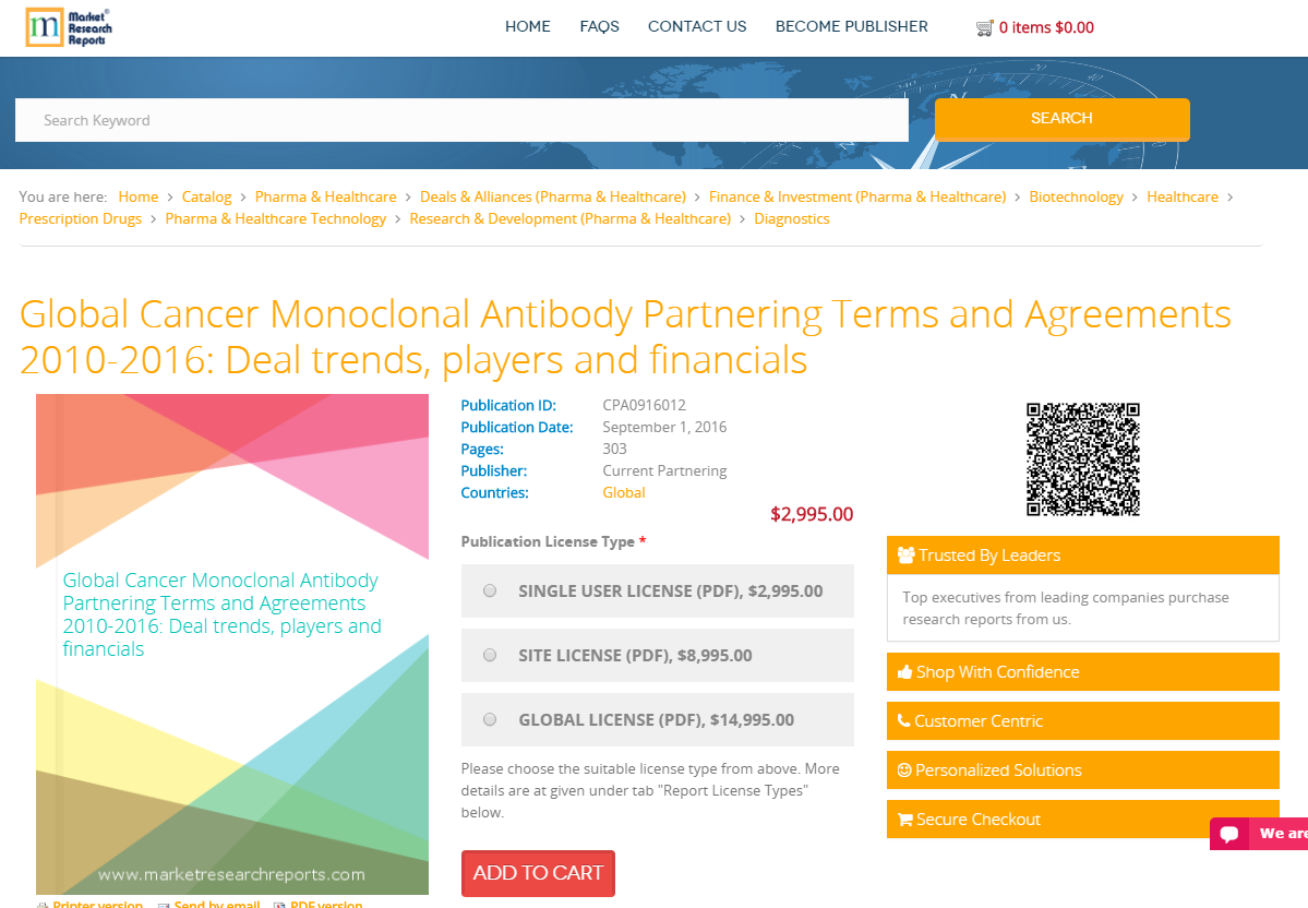 Global Cancer Monoclonal Antibody Partnering'