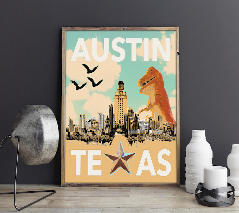 Austin Travel Print'