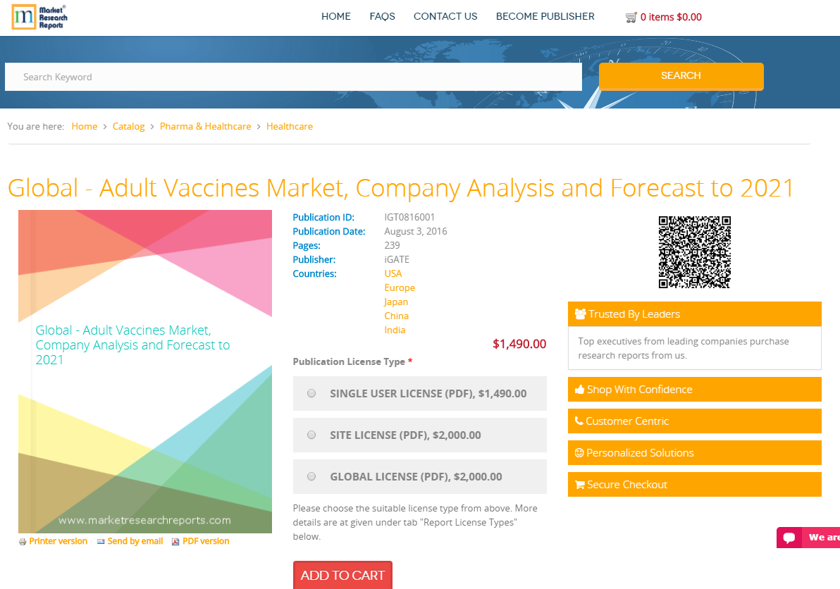 Global - Adult Vaccines Market, Company Analysis