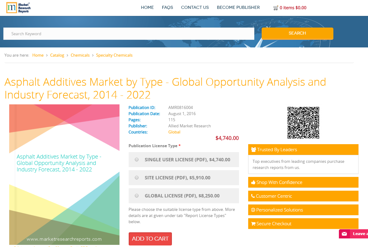 Asphalt Additives Market by Type - Global Opportunity'