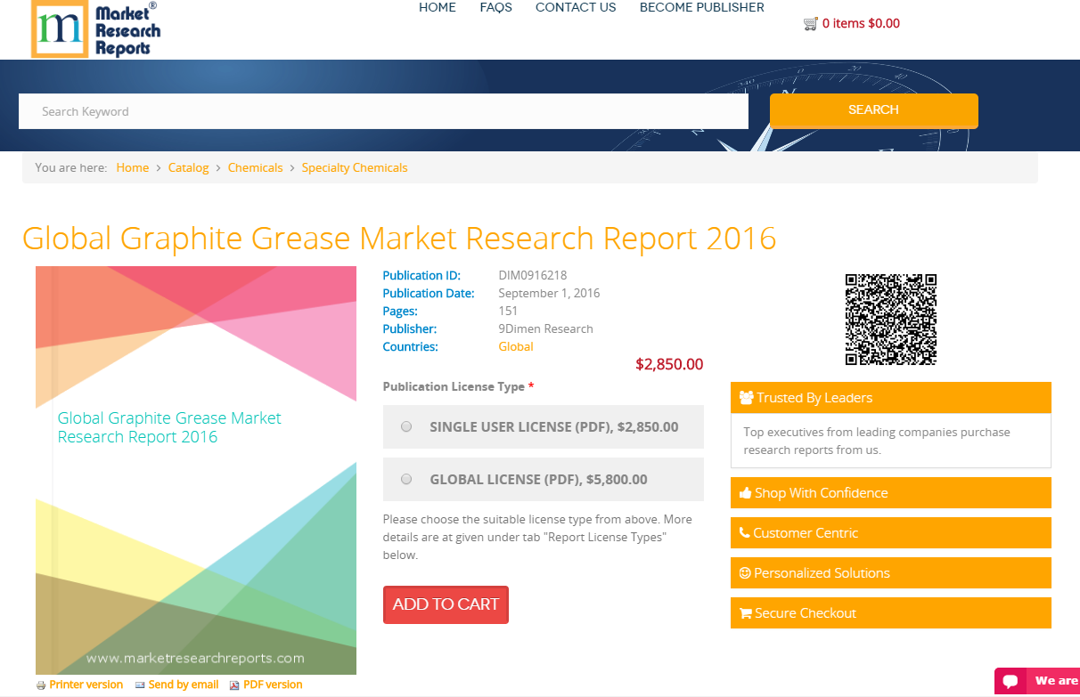 Global Graphite Grease Market Research Report 2016'