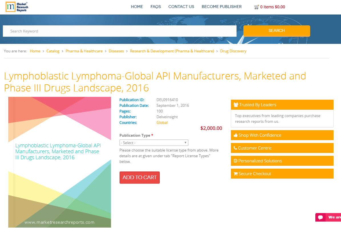 Lymphoblastic Lymphoma-Global API Manufacturers
