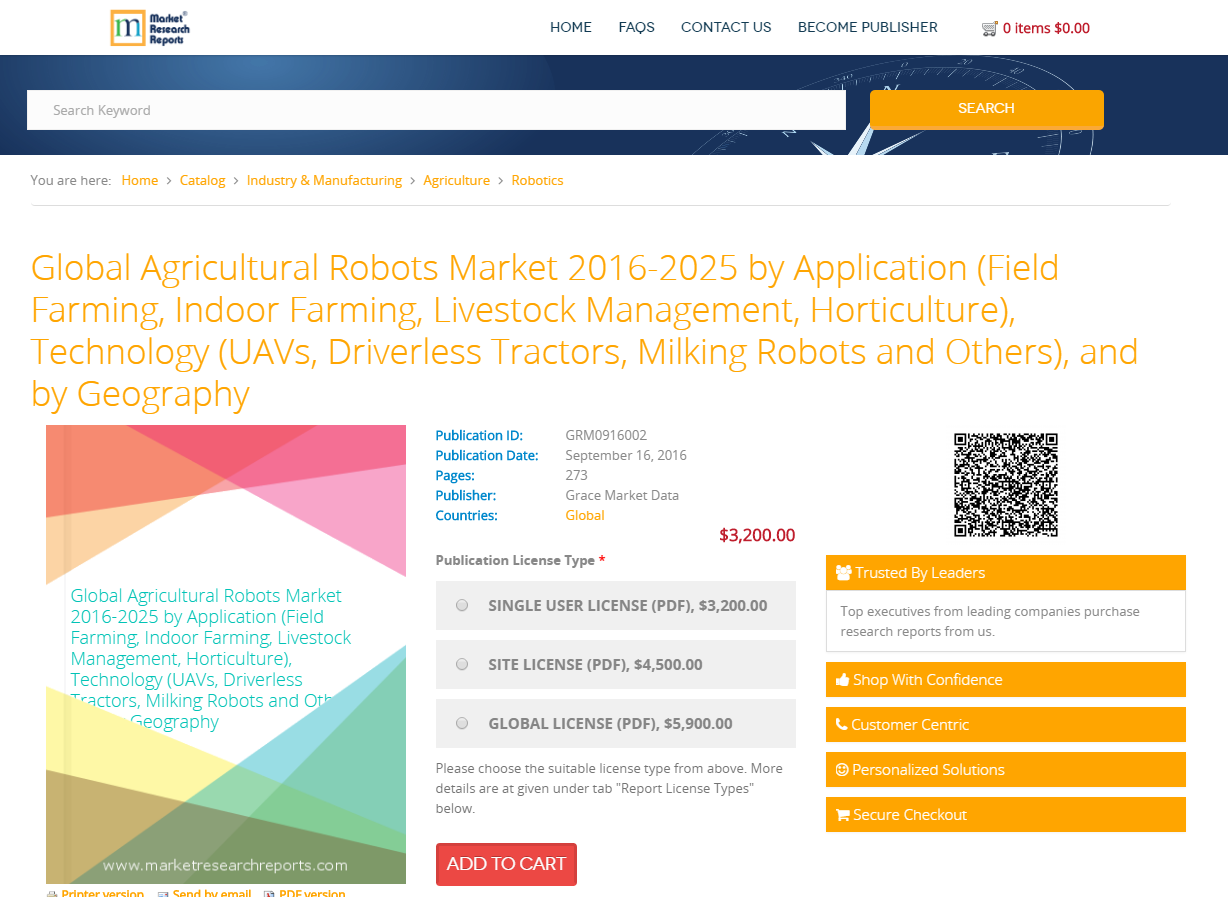 Global Agricultural Robots Market 2016-2025 by Application