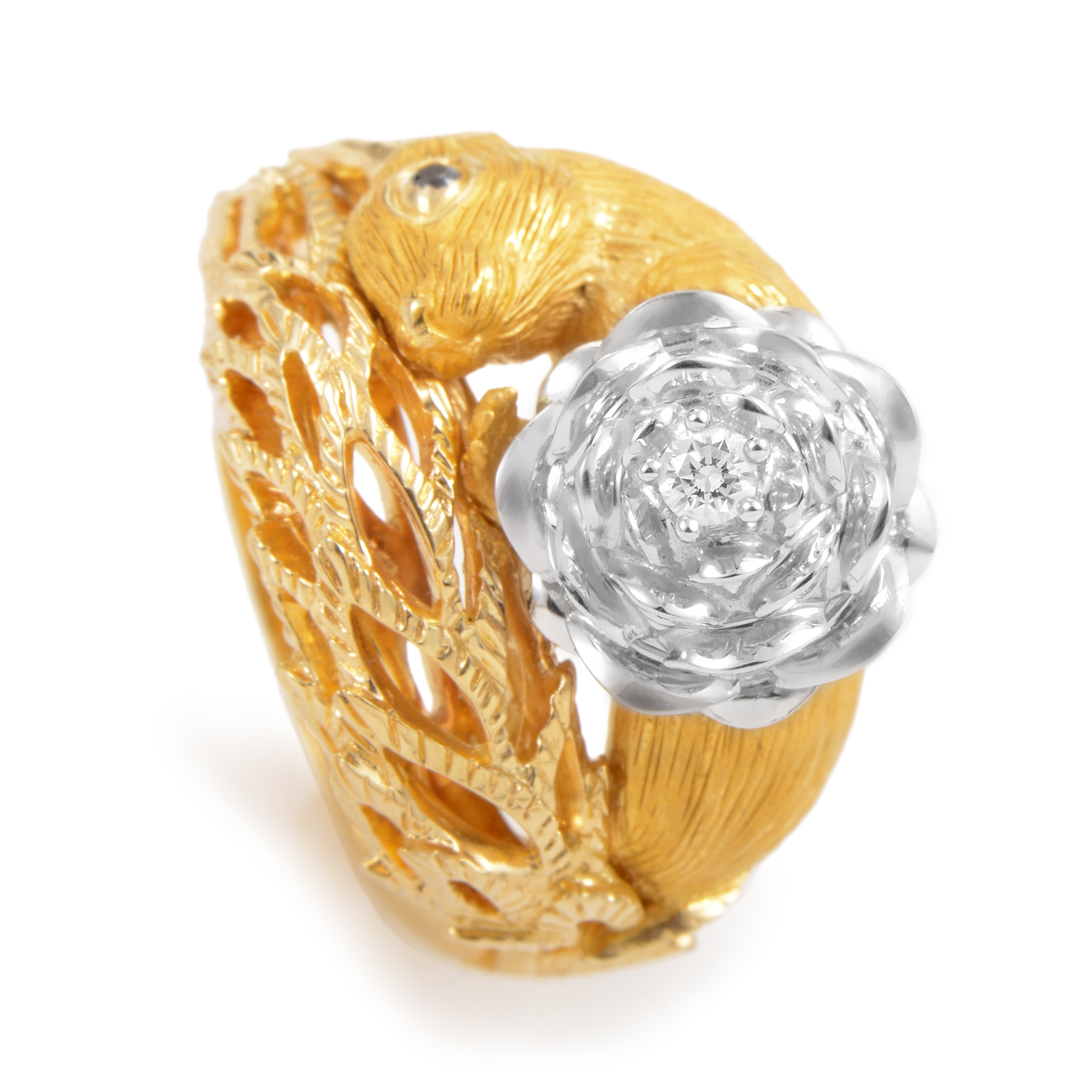 Carrera y Carrera Piña 18K Gold Diamond Squirrel