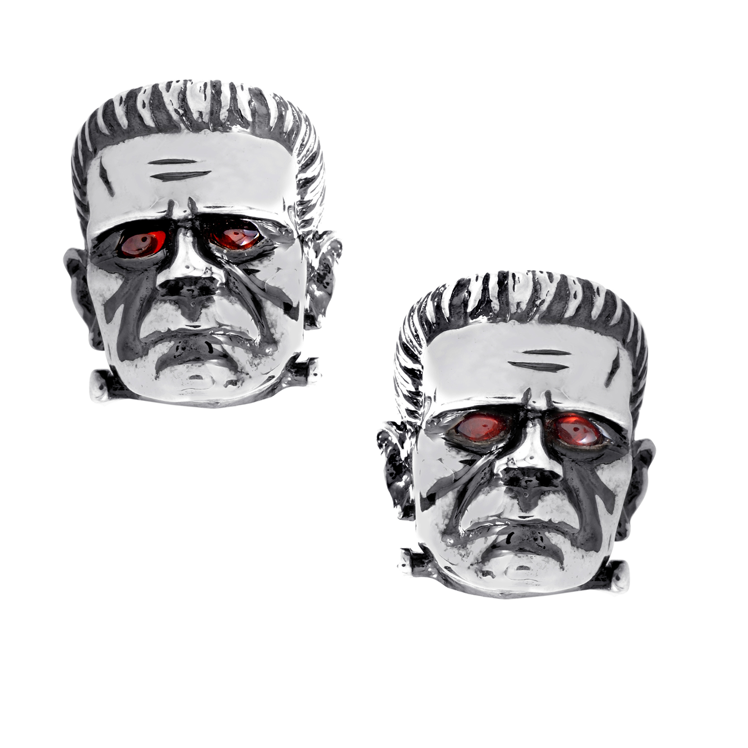 Stephen Webster Sterling Silver Garnet Frankenstein Cufflink