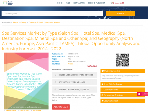 Spa Services Market by Type'