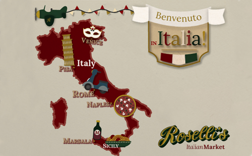 Map of Italy'