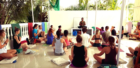 Yoga Class in Morjim'