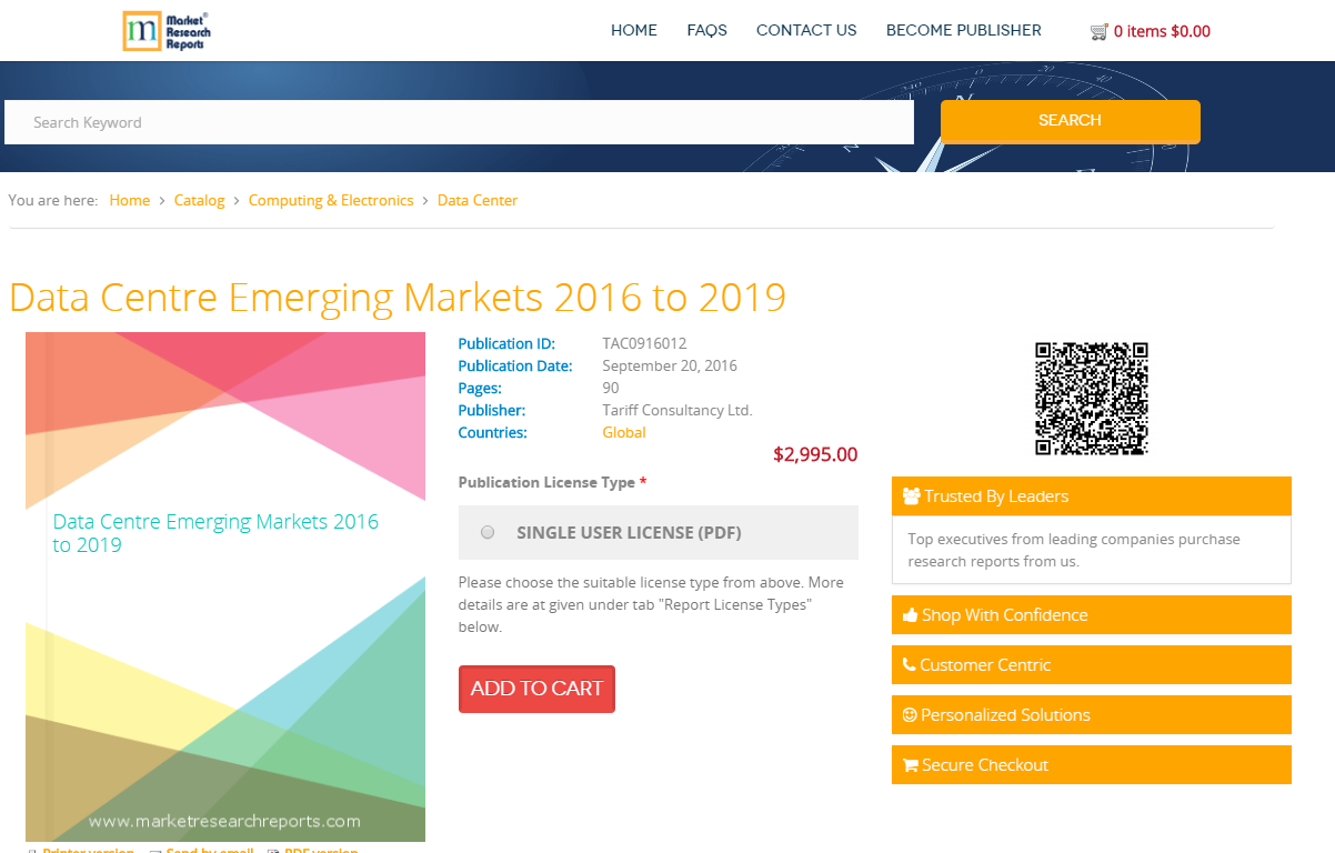 Data Centre Emerging Markets 2016 to 2019'