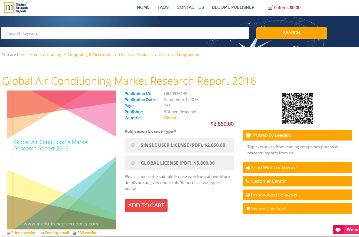 Global Air Conditioning Market Research Report 2016'