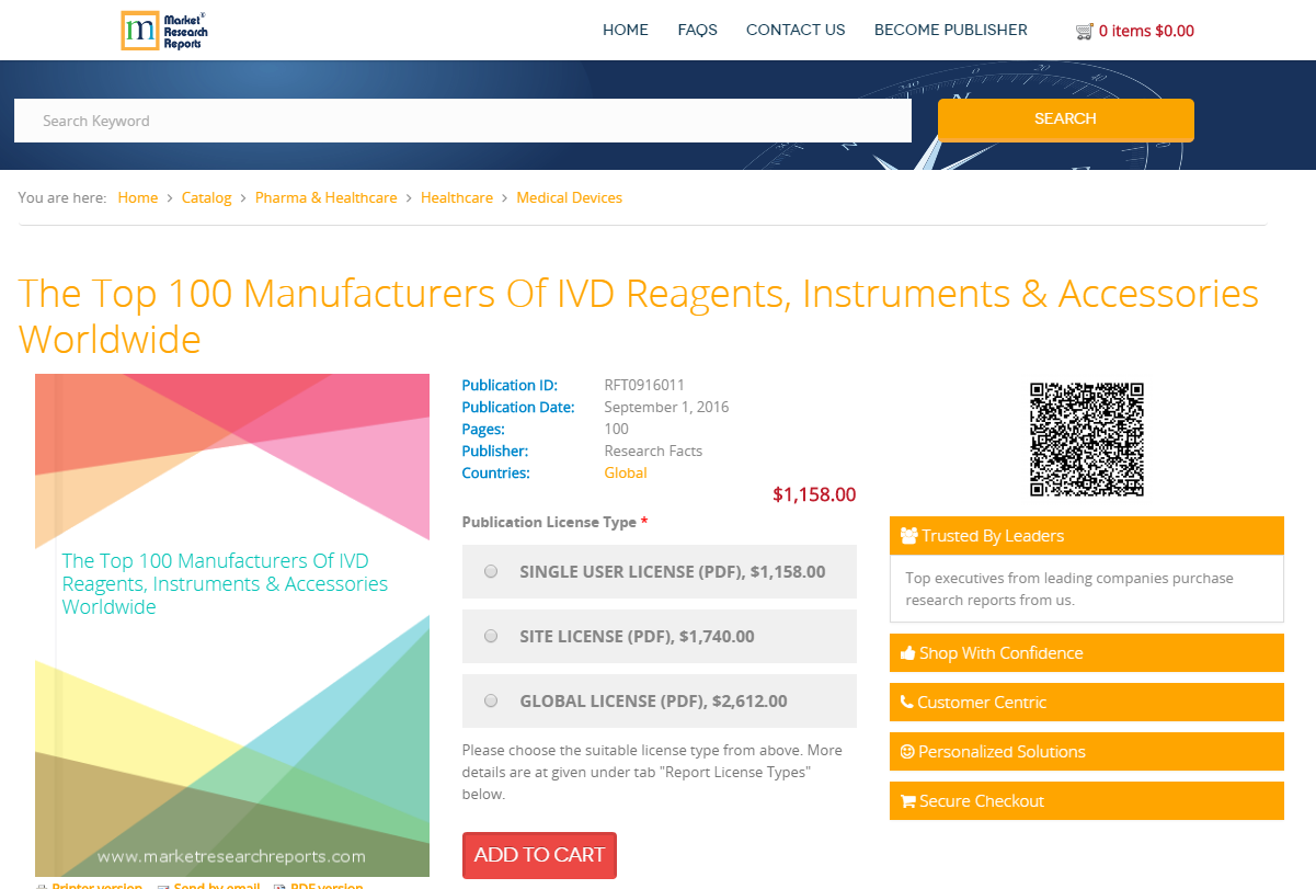 The Top 100 Manufacturers Of IVD Reagents, Instruments