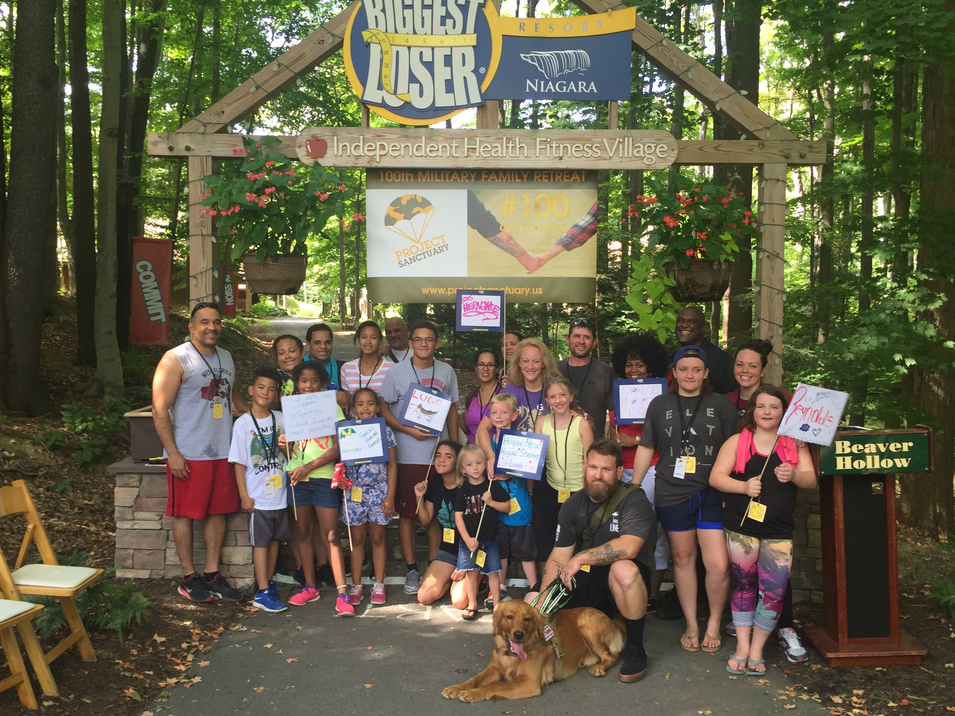 Retreat #100 - Family Triathlon Finish Line'