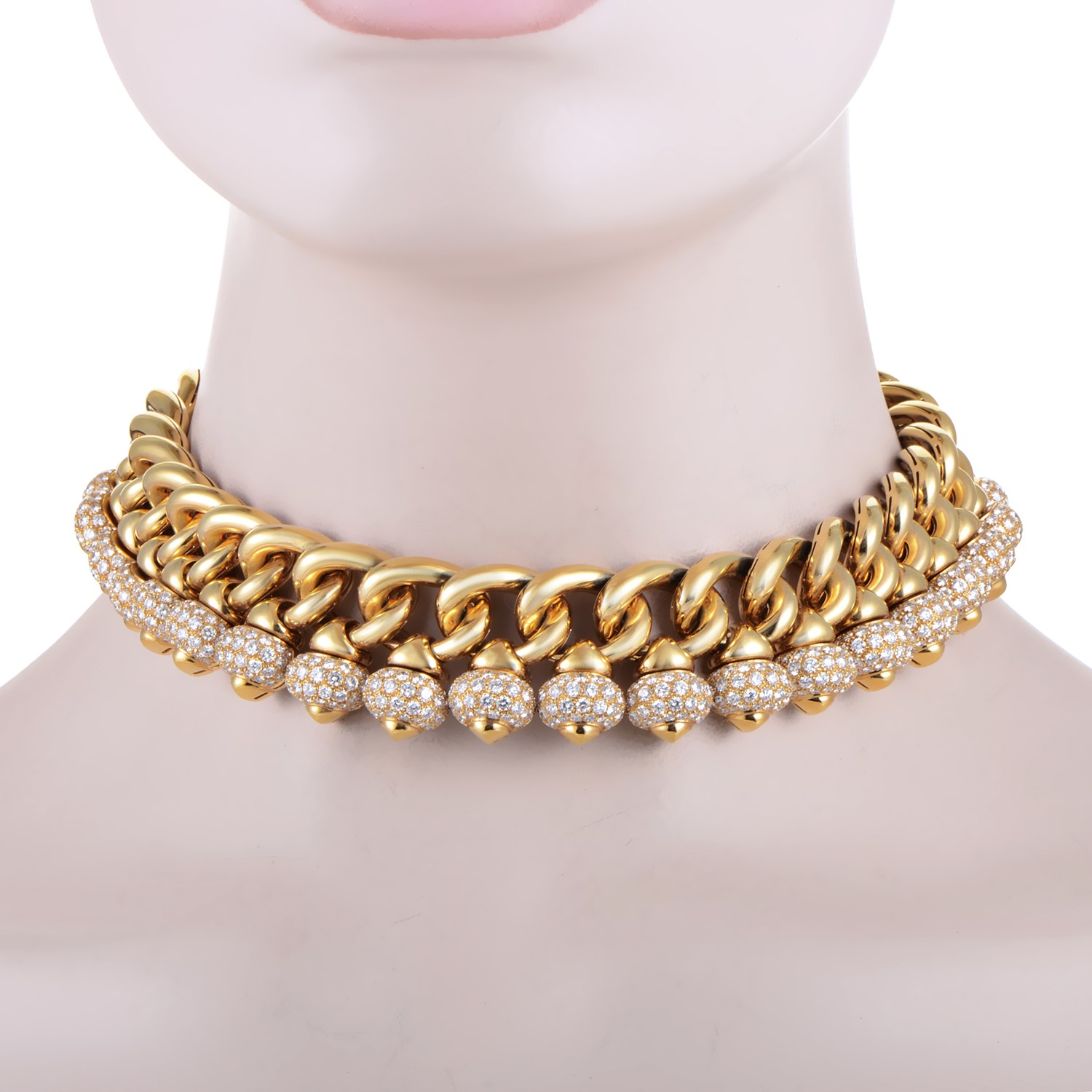 Yellow Gold Diamond Choker by Bvlgari
