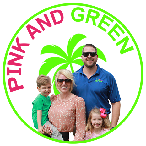 Company Logo For Pink and Green Lawn Care and Landscape'