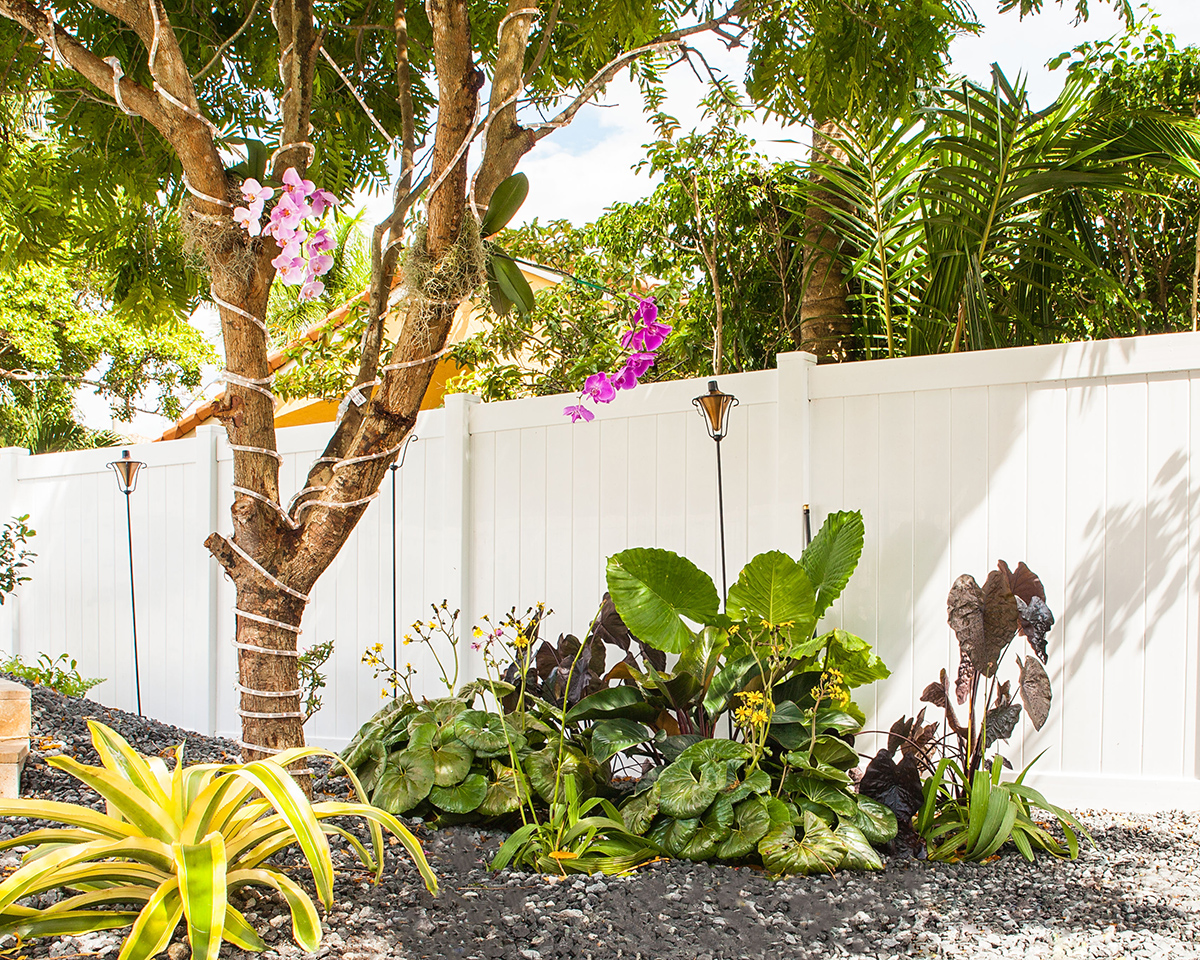 Landscape backyard redesign by Pink and Green Lawn Care