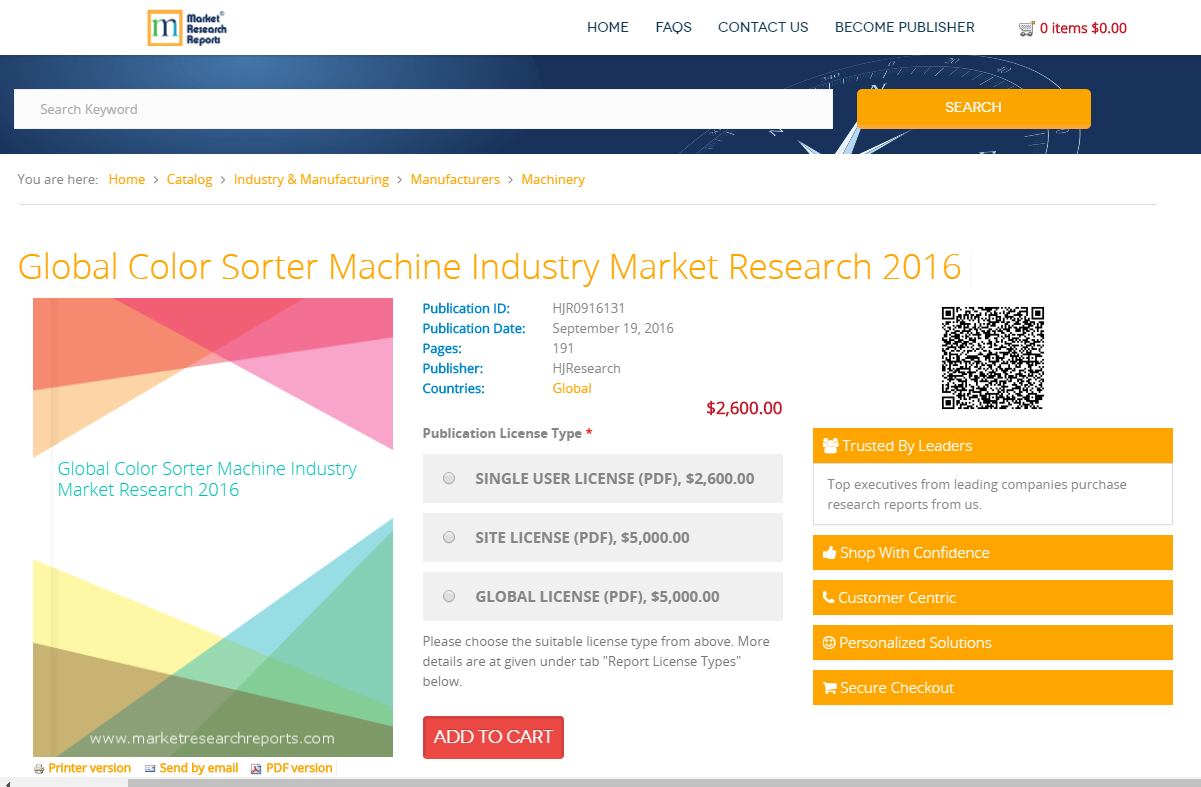 Global Color Sorter Machine Industry Market Research 2016