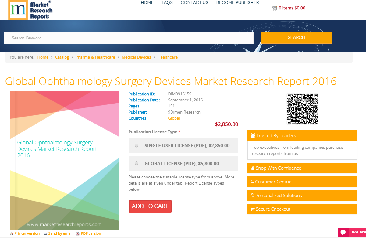 Global Ophthalmology Surgery Devices Market Research Report