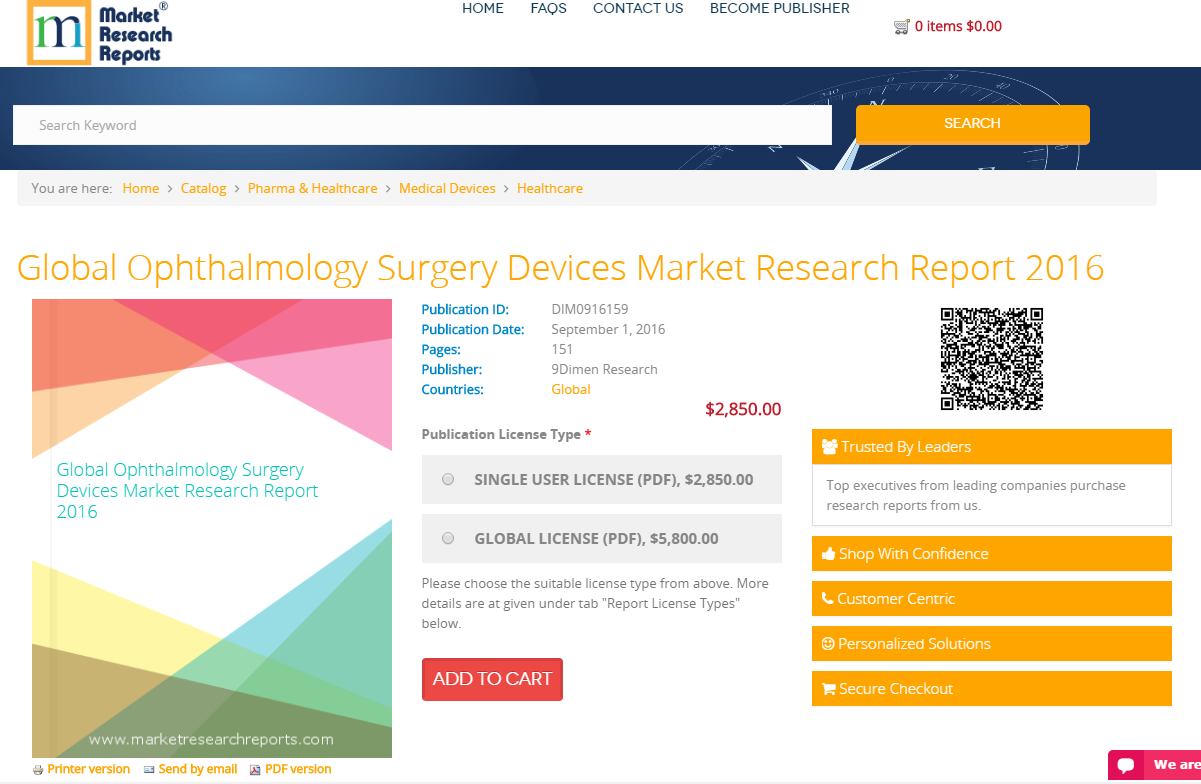 Global Ophthalmology Surgery Devices Market Research Report'