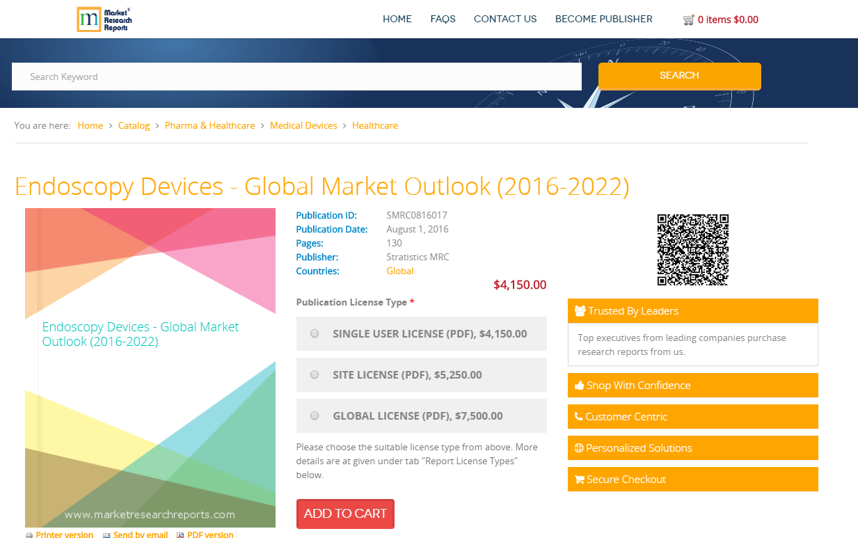 Endoscopy Devices - Global Market Outlook (2016-2022)'