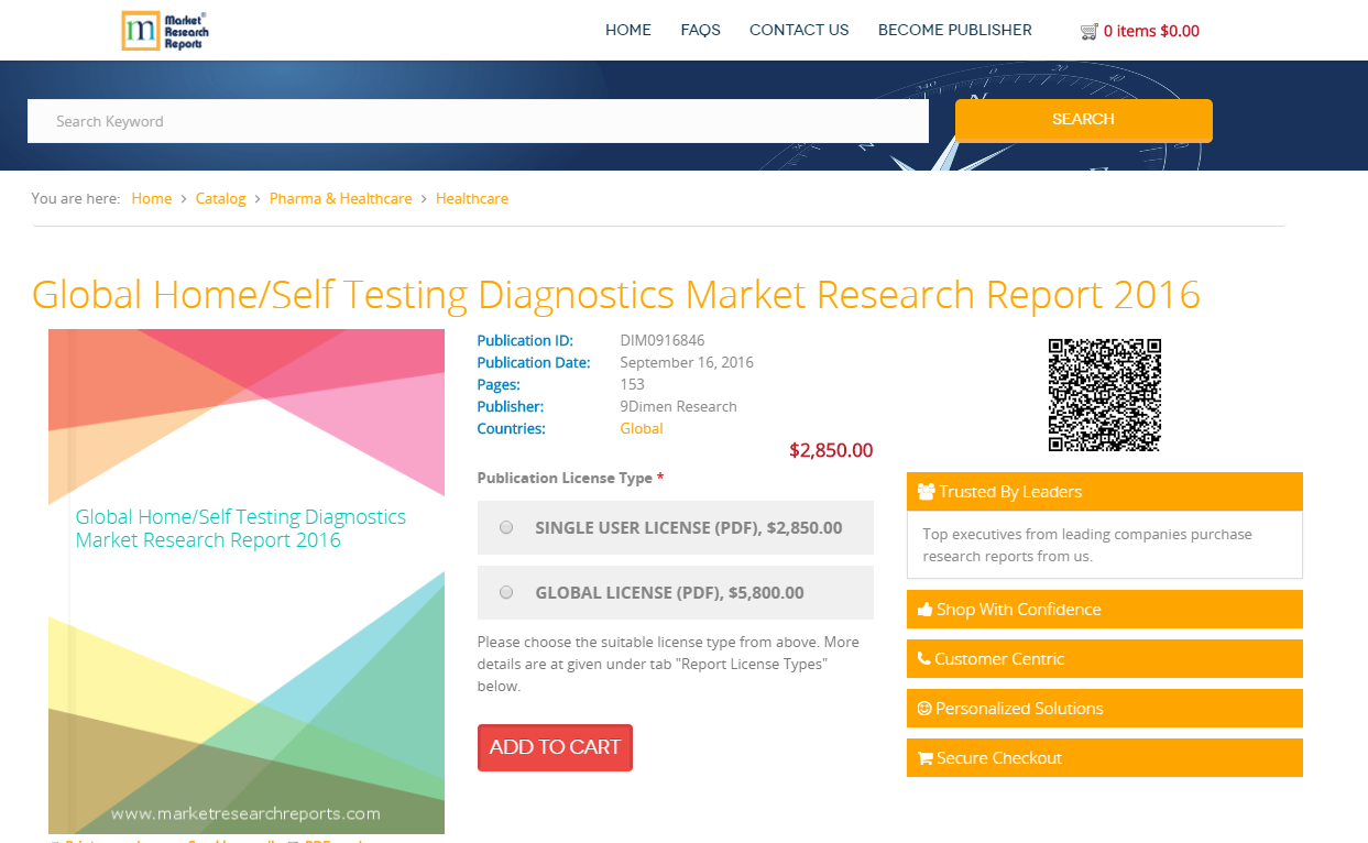Global Home/Self Testing Diagnostics Market Research Report