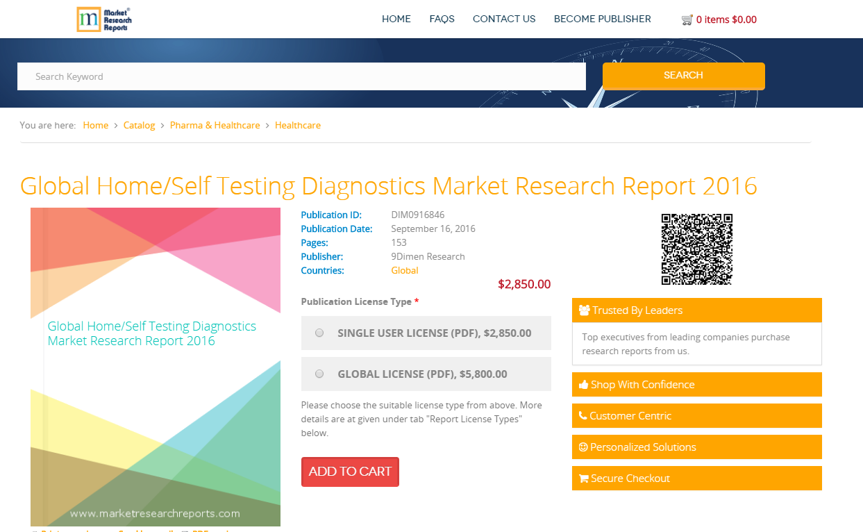 Global Home/Self Testing Diagnostics Market Research Report'