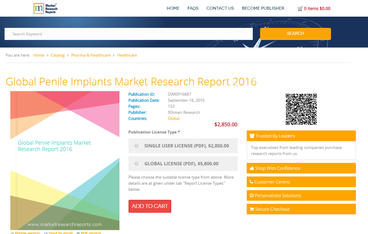 Global Penile Implants Market Research Report 2016'