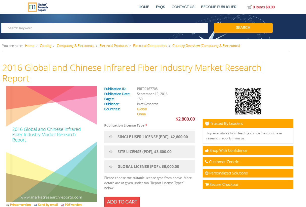 2016 Global and Chinese Infrared Fiber Industry