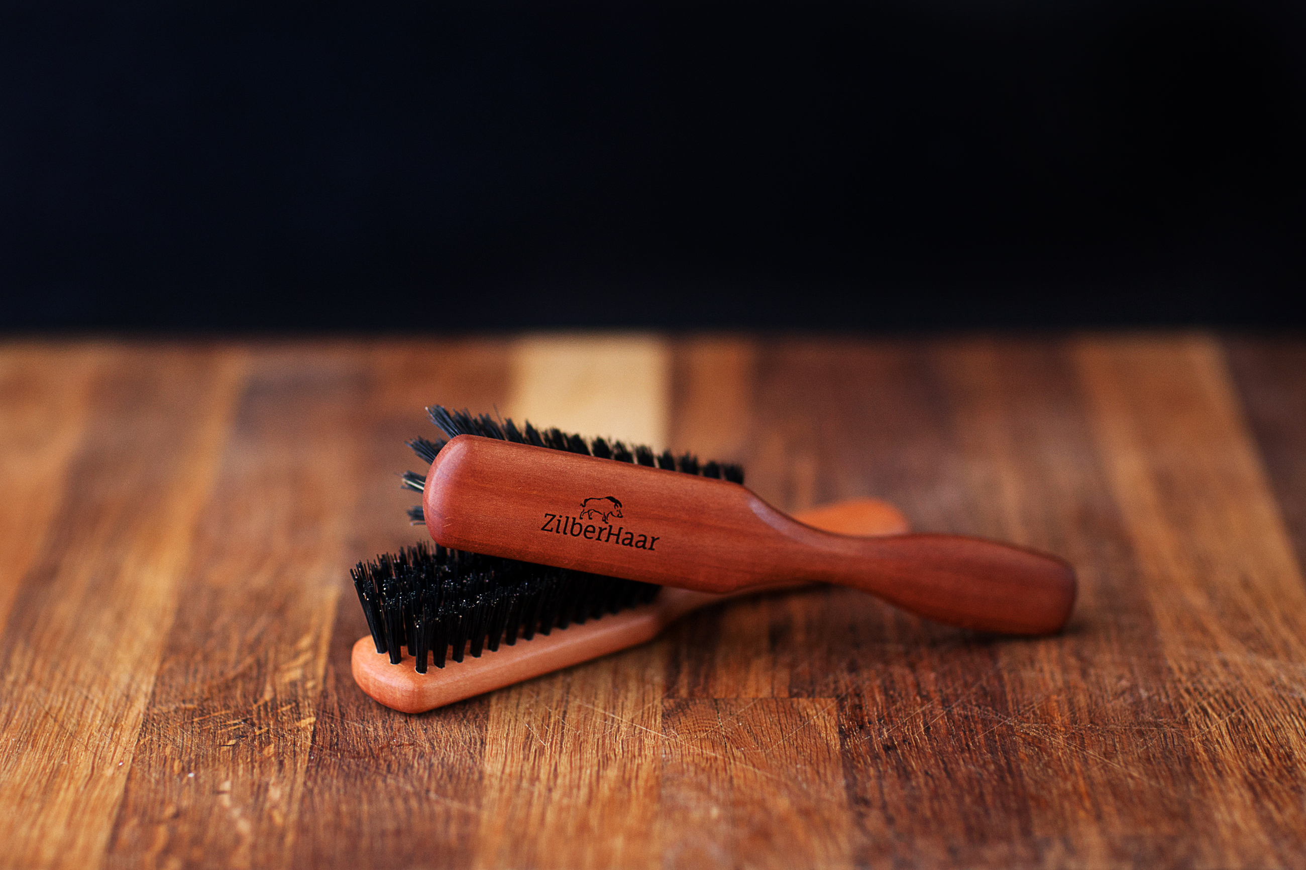 ZilberHaar 100% Pearwood and Boar Bristle Beard Brush'