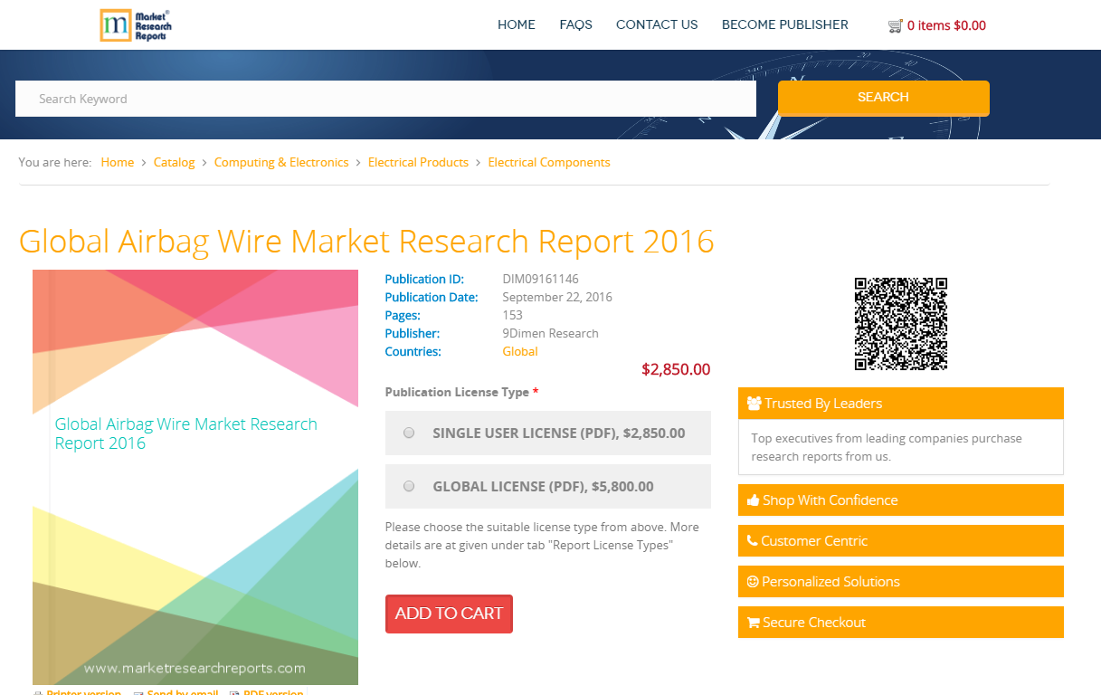Global Airbag Wire Market Research Report 2016