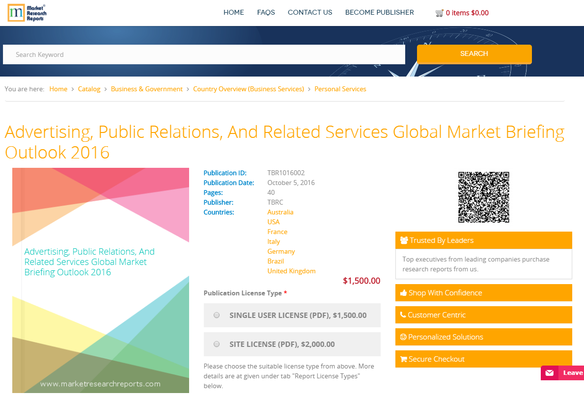 Advertising, Public Relations, And Related Services