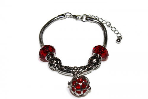 Ruby Red Aromatherapy Charm Bracelet from Star Essentials'