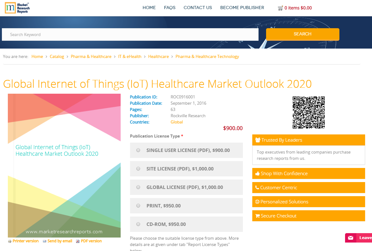 Global Internet of Things (IoT) Healthcare Market Outlook'