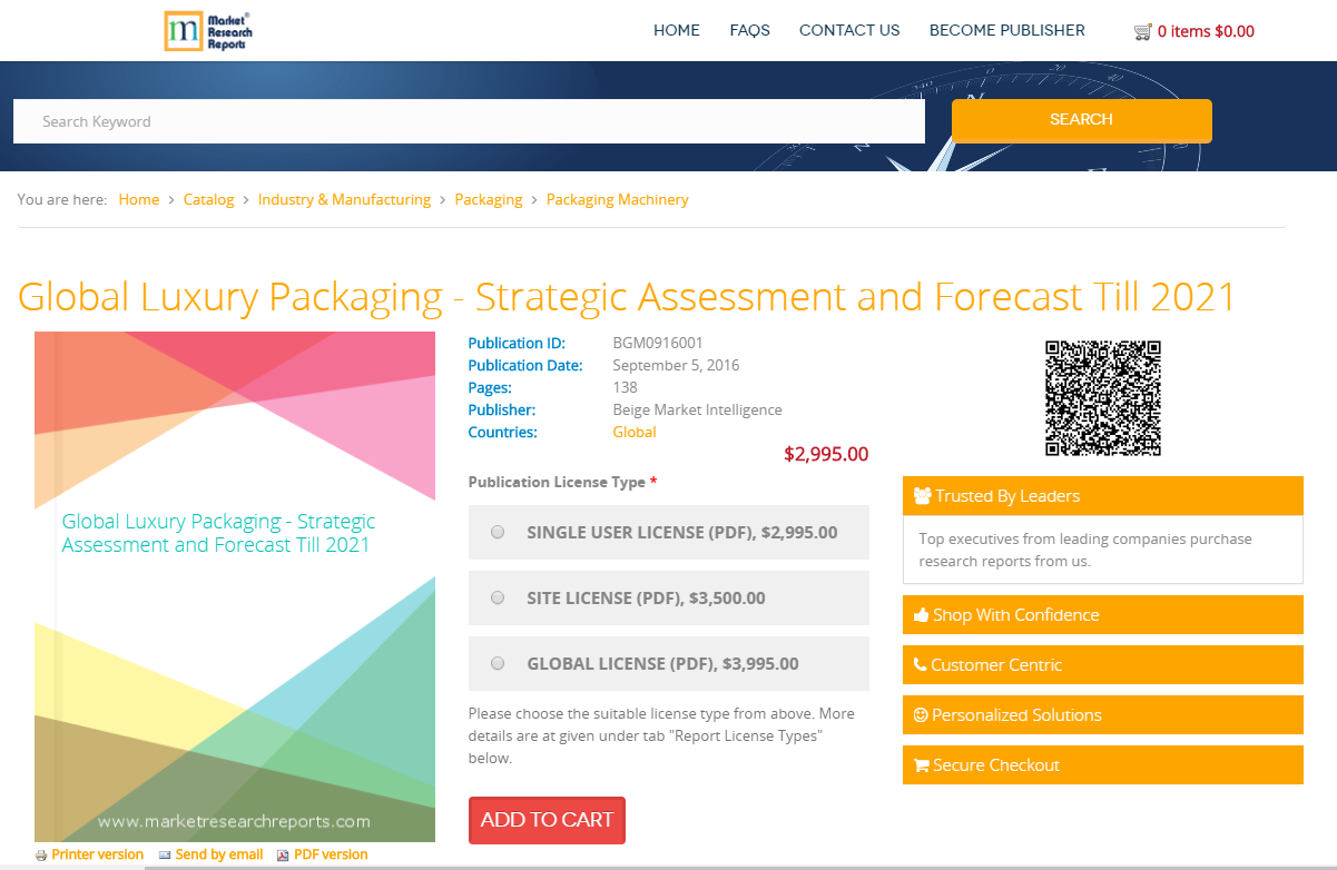 Global Luxury Packaging - Strategic Assessment and Forecast