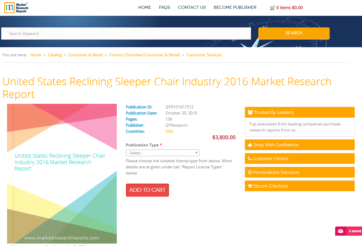 United States Reclining Sleeper Chair Industry 2016 Market'