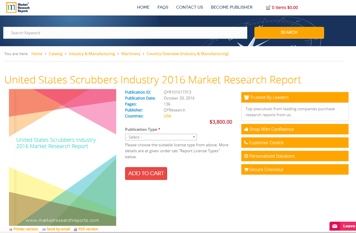 United States Scrubbers Industry 2016 Market Research Report'