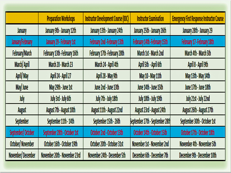 The 2017 Schedule