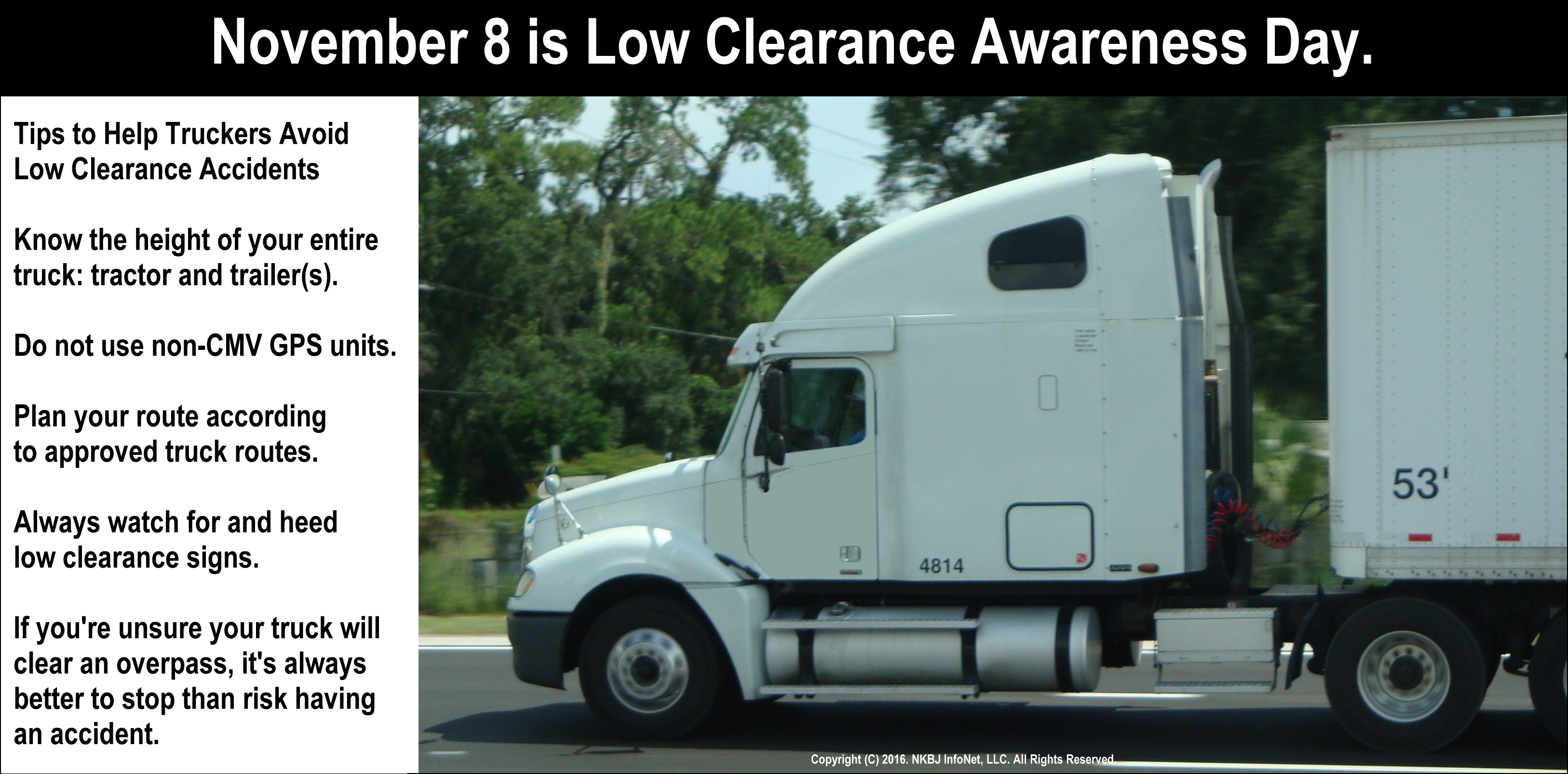 November 8 Has Been Named "Low Clearance Awareness